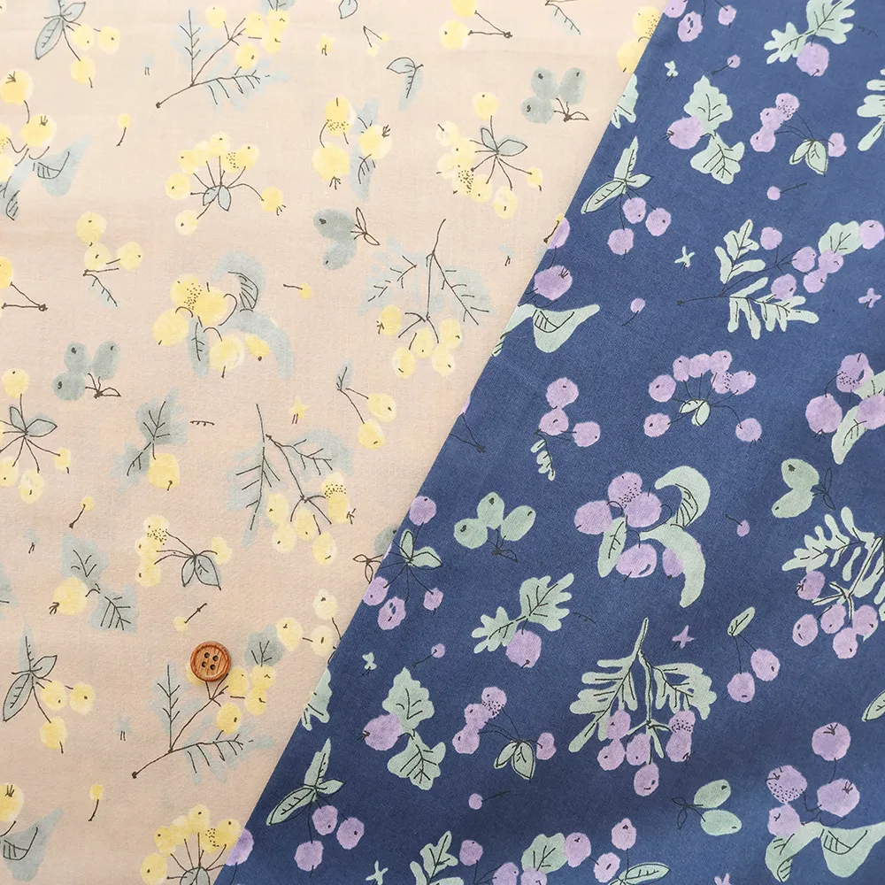 コットン60ローンプリント生地　フラワー