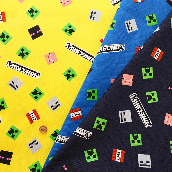 コットンオックスプリント生地　マインクラフト