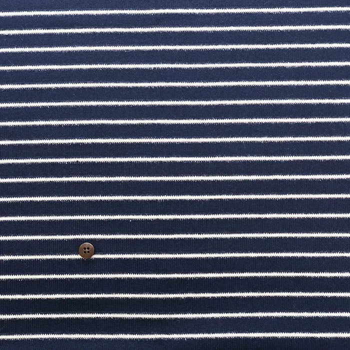 コットンニットプリント生地　ボーダー