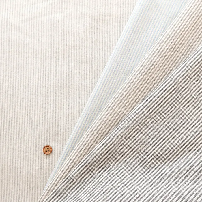 オーガニックコットン先染生地　ストライプ