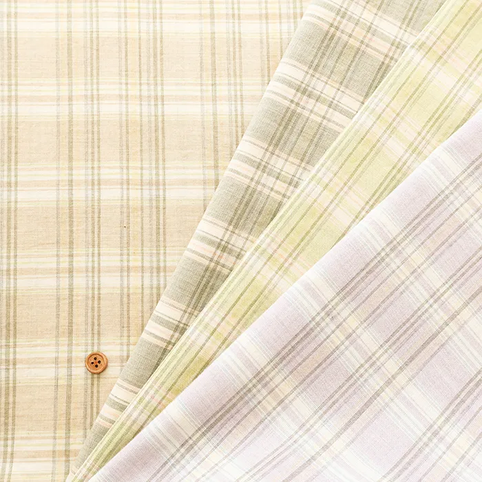 コットン先染チェック生地