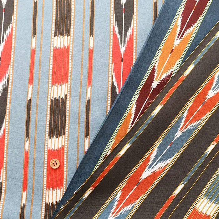 レーヨンプリント生地　ネイティブ柄