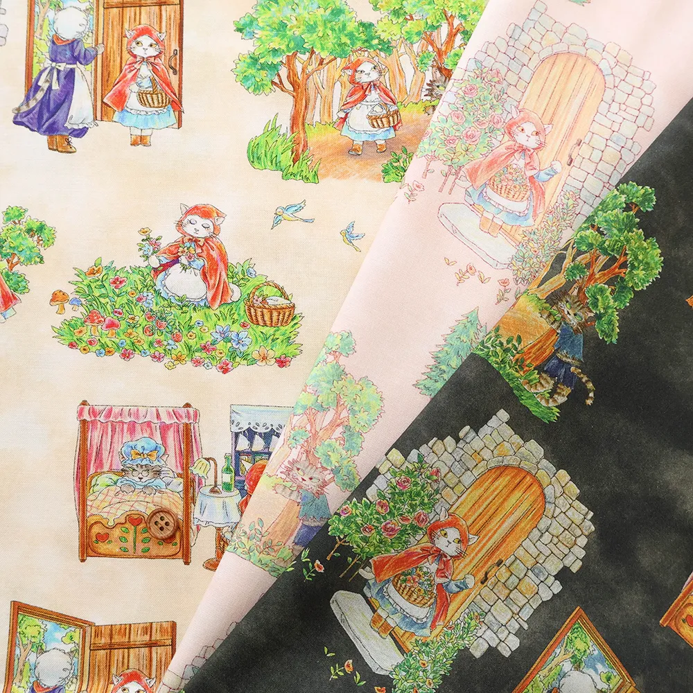 コットンインクジェットプリント生地　HOYOKA　フェアリーテイル　赤ずきん