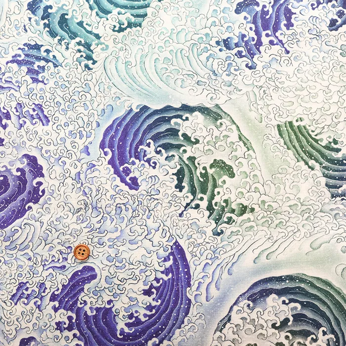 コットンシーチングインクジェット生地　さらら　波