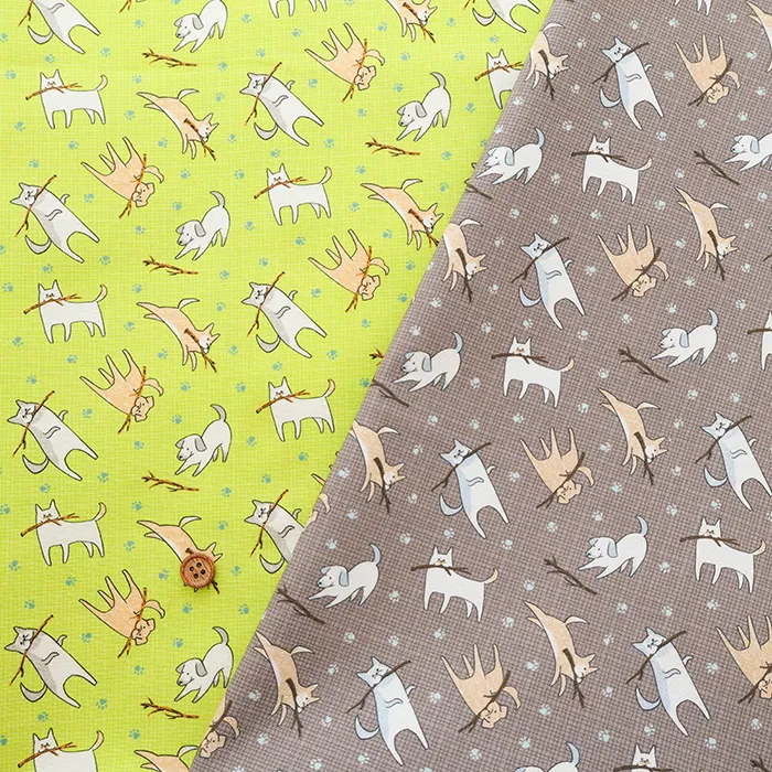 コットンシーチングインクジェット生地　prism　DOG