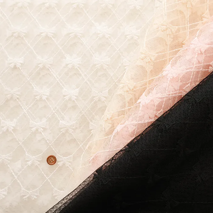 中国製トレンドファブリック　ポリエステルレースリボン生地