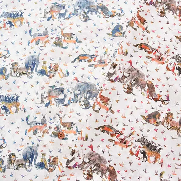 イタリア製　Liberty Fabrics 2024S/S Wildsmith’s Wonderful World　Jungle Crumble