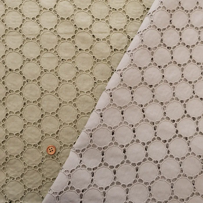 コットンローンサークルレース生地