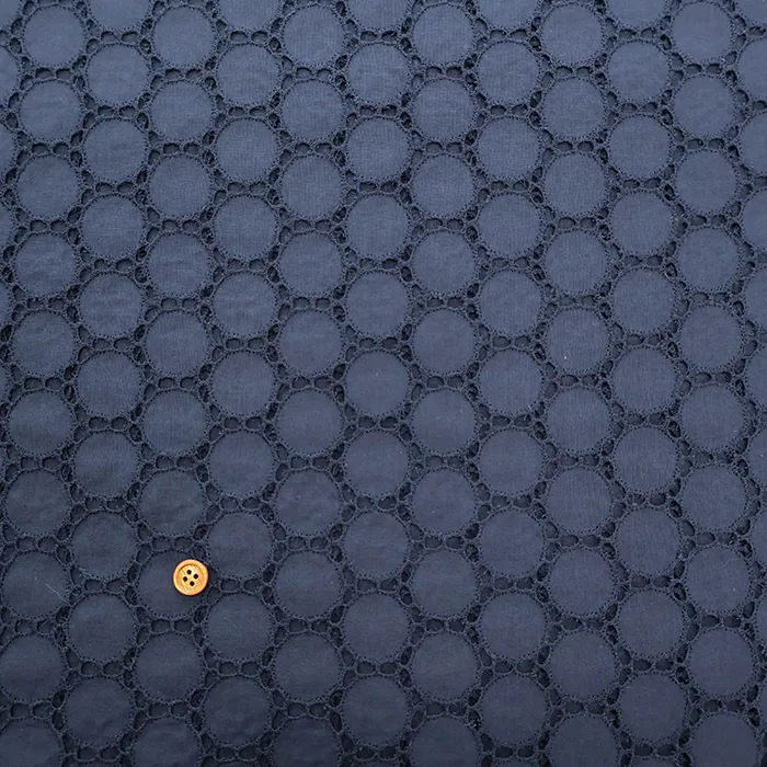 コットンローンレース生地　サークル