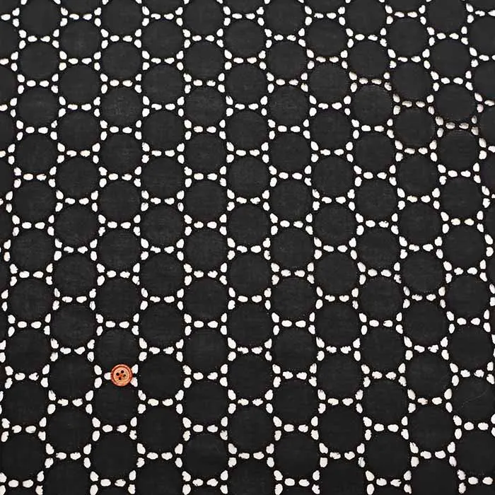 コットンローンレース生地　サークル