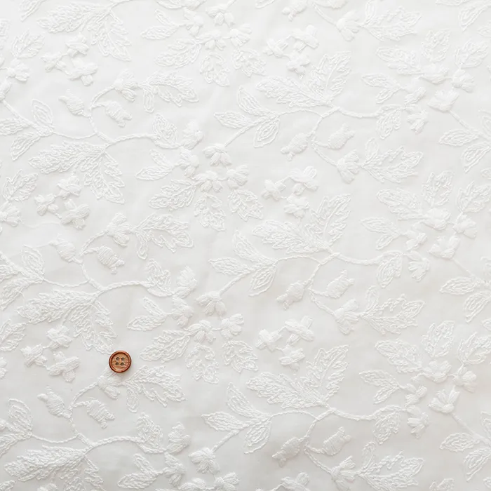 綿ローンコードレース生地　すずらん