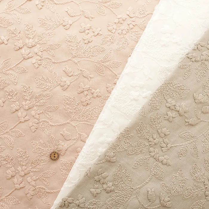 綿ローンコードレース生地　すずらん