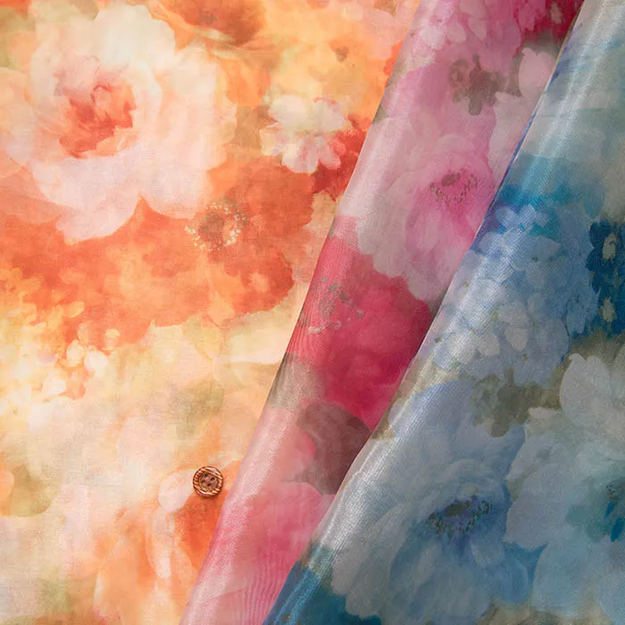 オーガンジープリント　水彩画