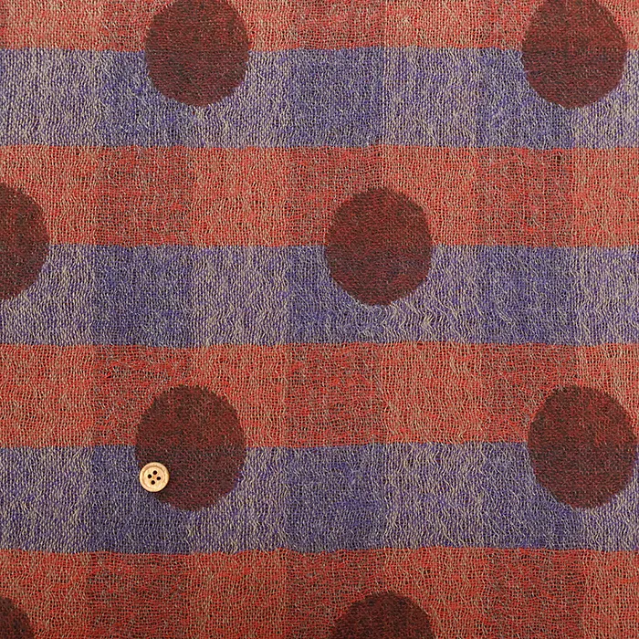 ウールガーゼ生地　ドットチェック