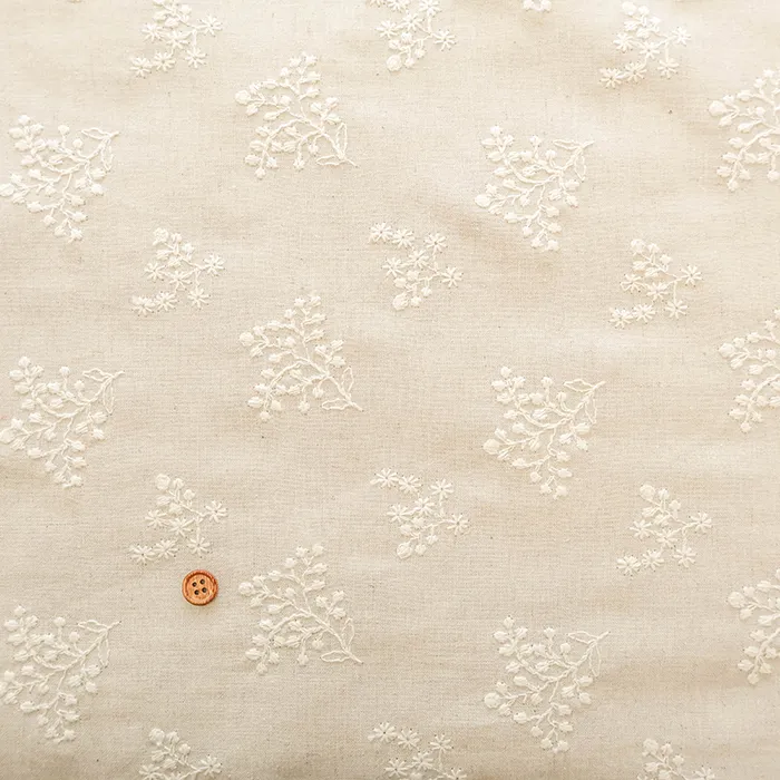 C/Lレース生地　ナチュラルフラワー