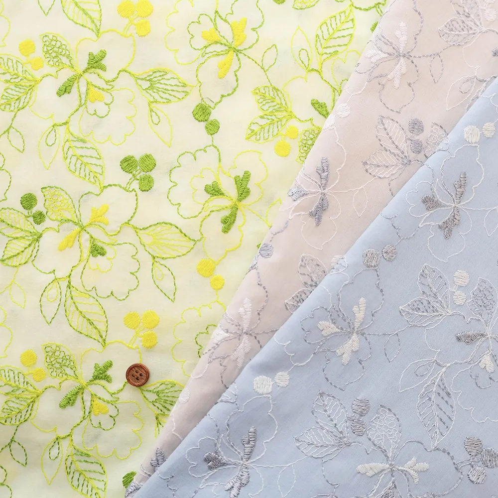 コットン60ローンフラワーレース生地