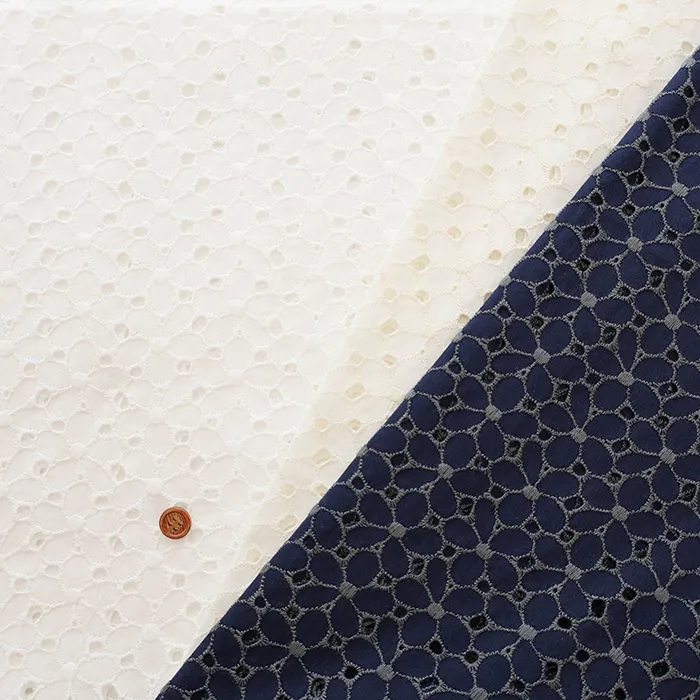 コットンローンレース生地　フラワー