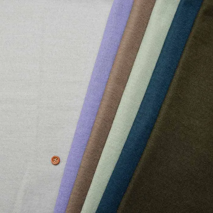 ウール圧縮ニット生地　無地