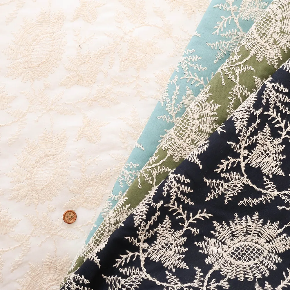 コットン60ローンフラワーレース生地