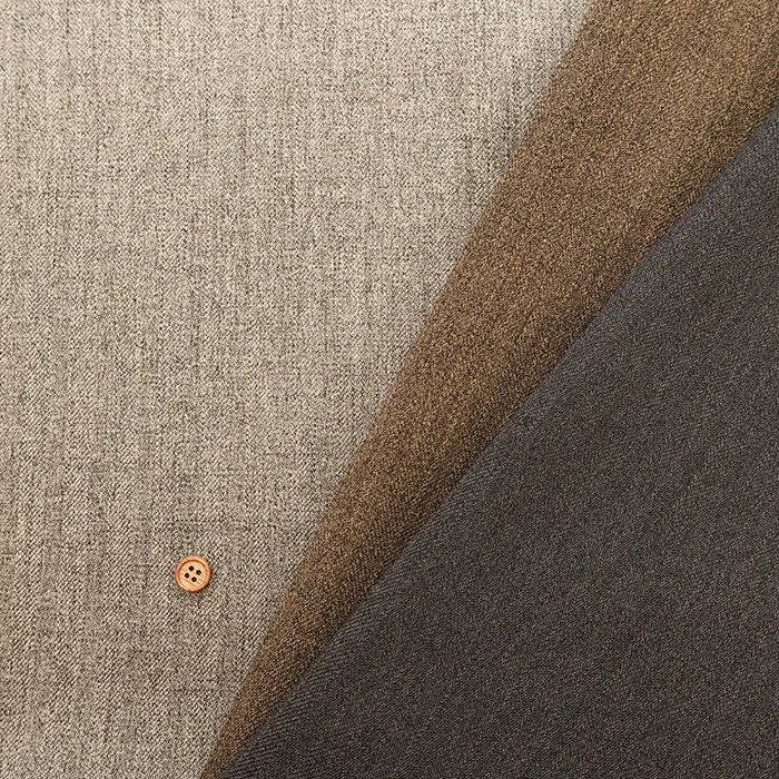 2wayストレッチウールライクミックスツイード生地　無地