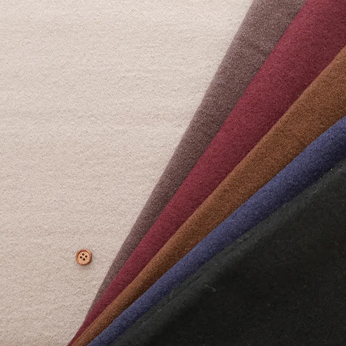 ウールループ圧縮ニット生地　無地