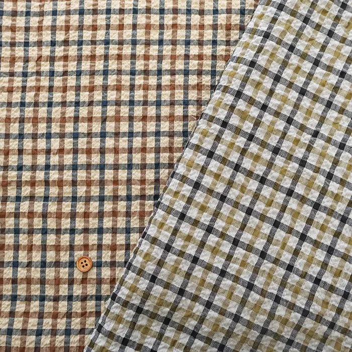 コットンモダールプリント生地　ミニチェック