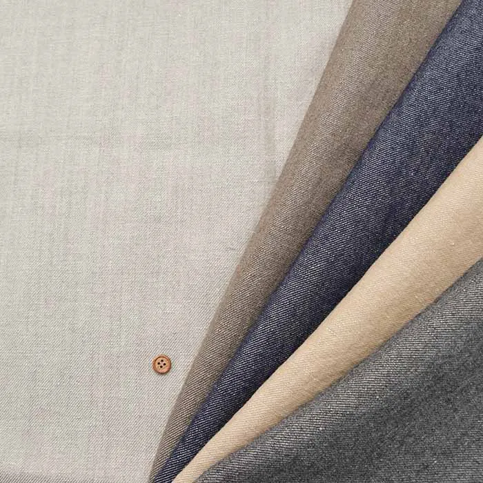 タンブラー加工　リネンウールツイル生地　無地