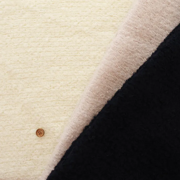 スラブループインレー生地　無地