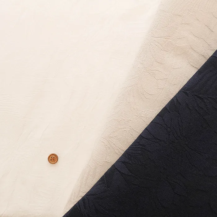 T/Cジャガードストレッチ生地　ボタニカル