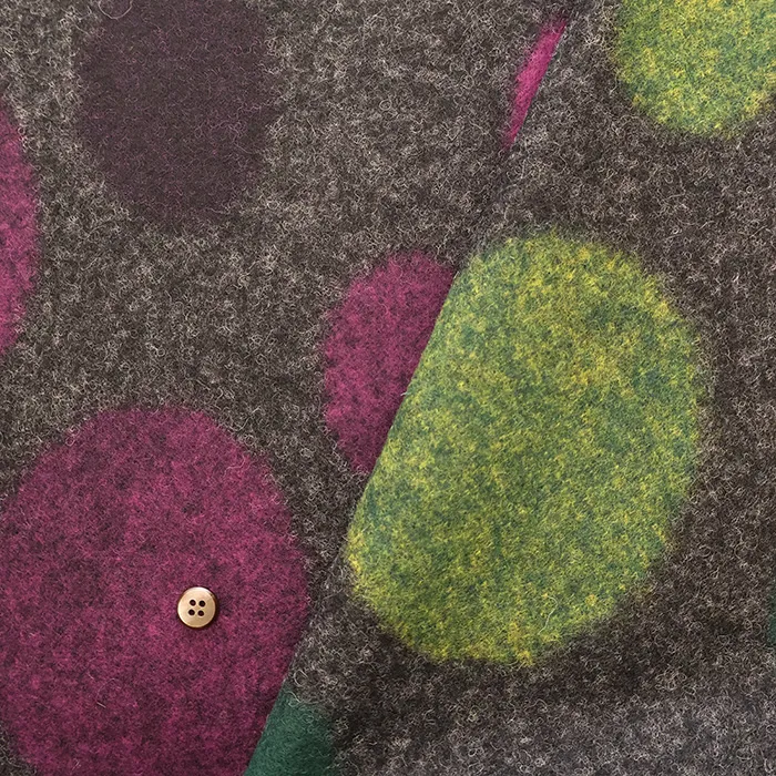 イタリア製　MAPEL　圧縮ニット生地　ドット