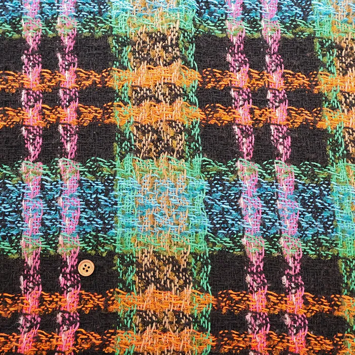 イタリア製　チェックツイード生地