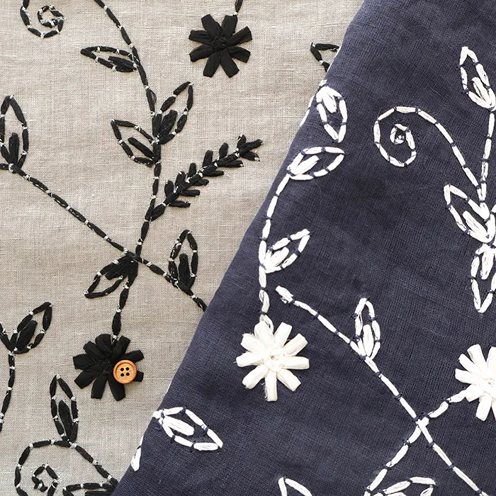 インド製　AP FASHION　リネンレース生地