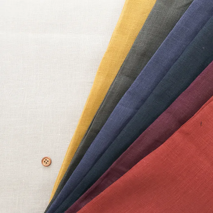 広巾リネン生地　無地