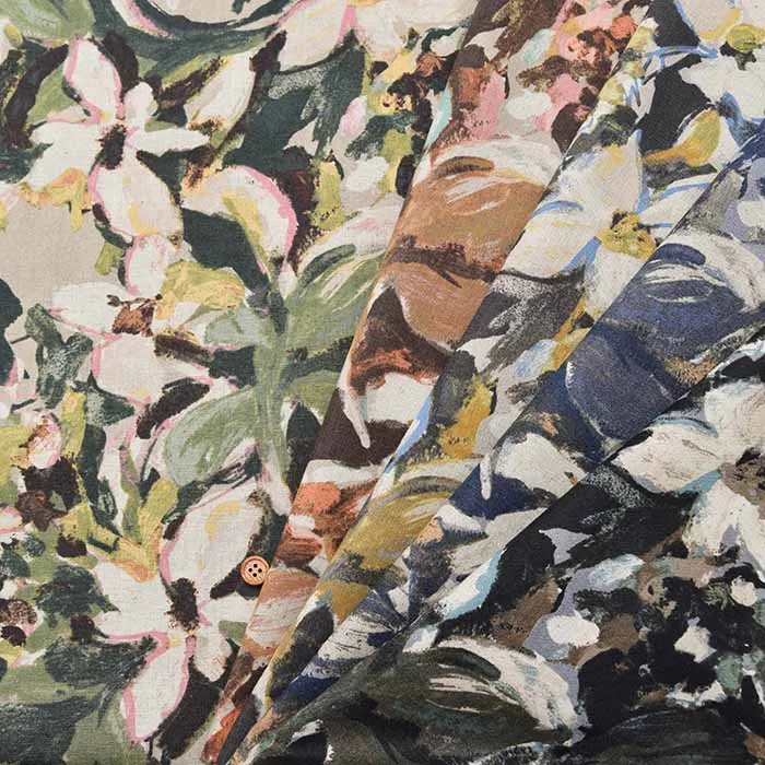 C/Lシーチングプリント生地　フラワー