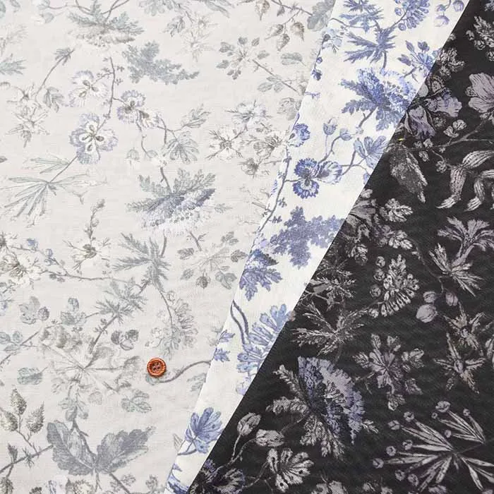 シアートリプルメッシュプリント生地　フラワー