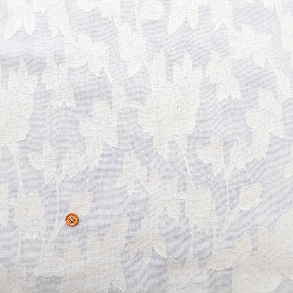 コットンカットジャガード生地　フラワー