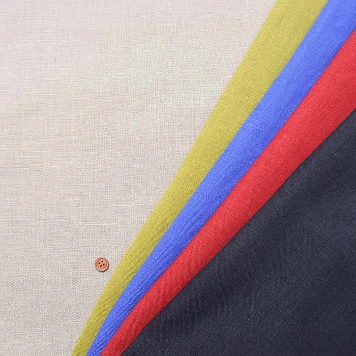 リトアニア産　リトアニアリネン生地　無地　（中厚）