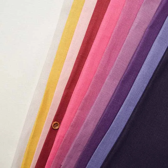 麻キャンバス　無地　≪暖色系≫