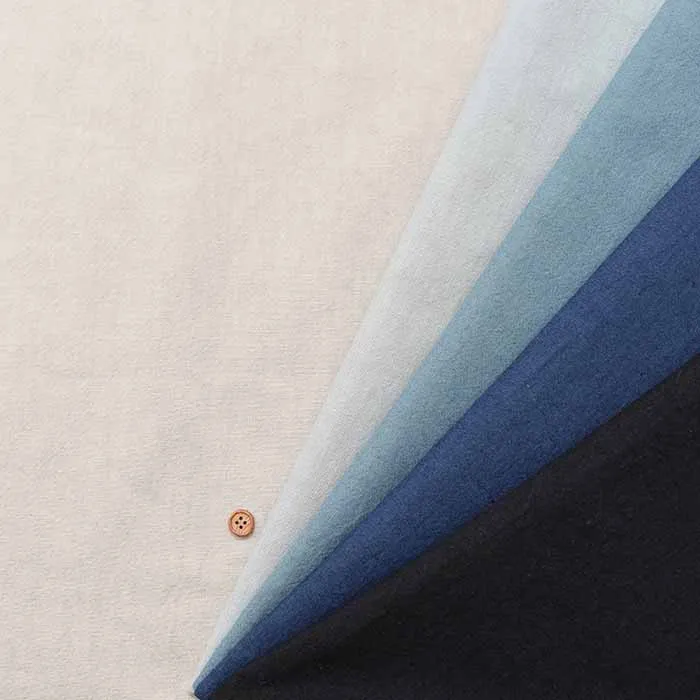 オリーブオイル加工　釜染め　ハーフリネンキャンバス生地　無地