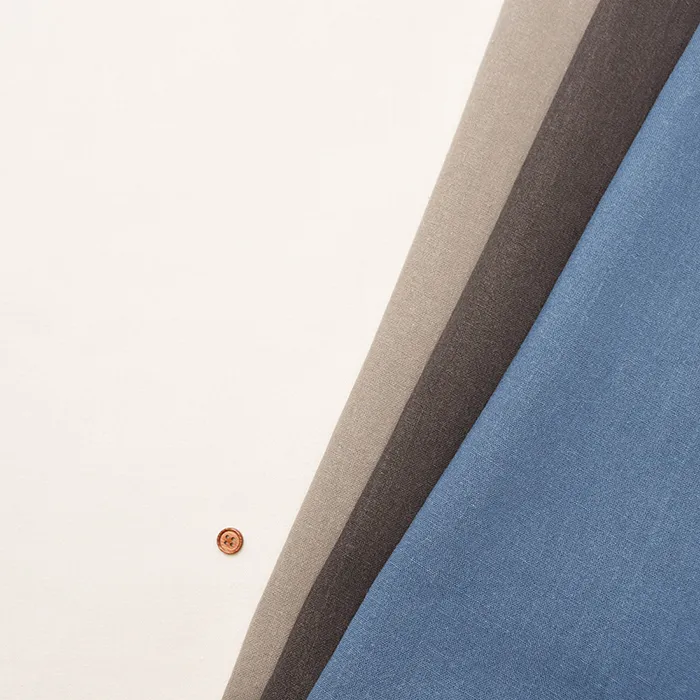 60フレンチリネン　ふっくらリネンキャンバス生地　無地