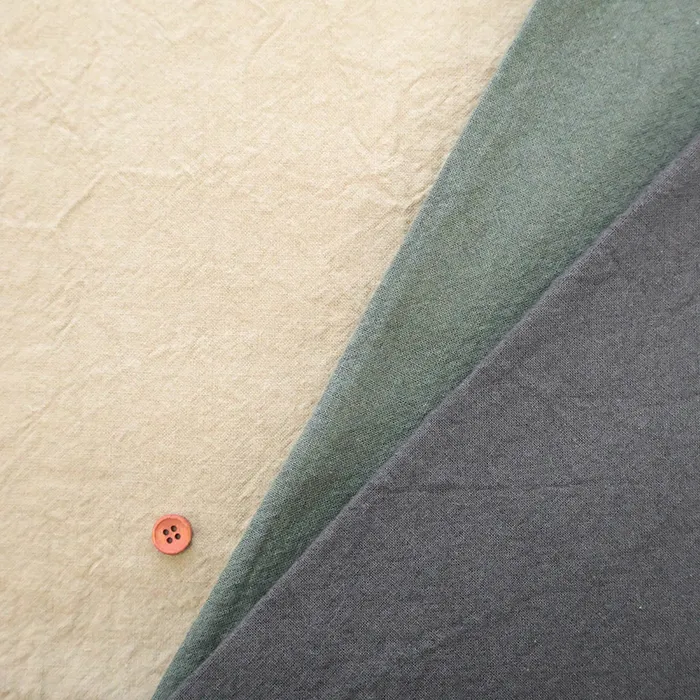 瀬戸のしずく　ふわとろコットンリネンキャンバス生地　無地