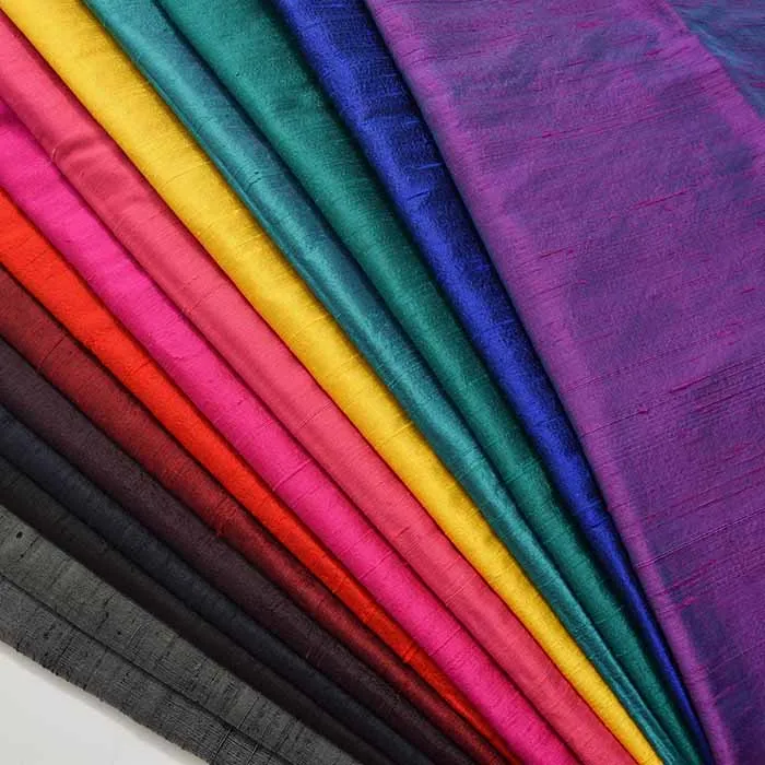 インド製　シルクシャンタン生地無地＜ビビットカラー＞
