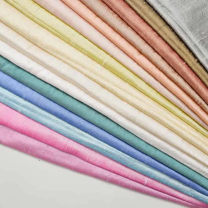 インド製　シルクシャンタン生地無地＜パステルカラー＞