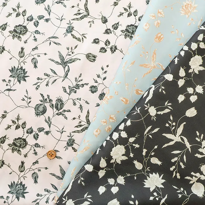 ポリエステルプリント生地　Vance Clematis