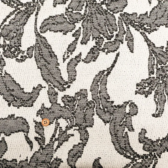 イタリア製　コットンジャガード生地　リーフ