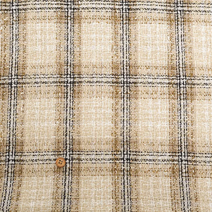 イタリア製　コットンジャガード生地　チェック