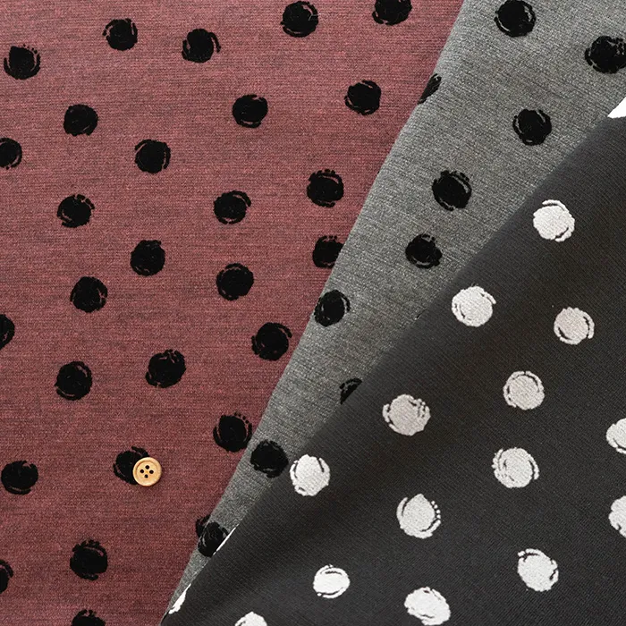 ポリエステルフロッキーニット生地