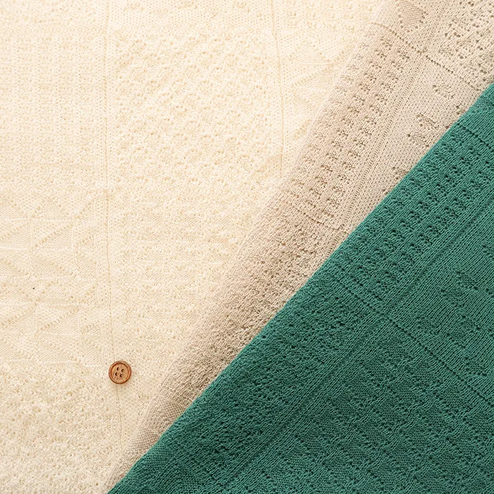 米沢織　コットンレーシージャガード生地