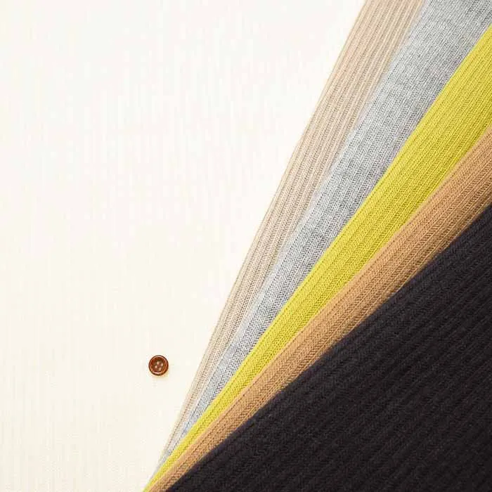 バルキーリブニット生地　無地