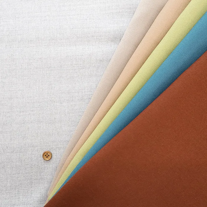 ウールストレッチサキソニー生地　無地